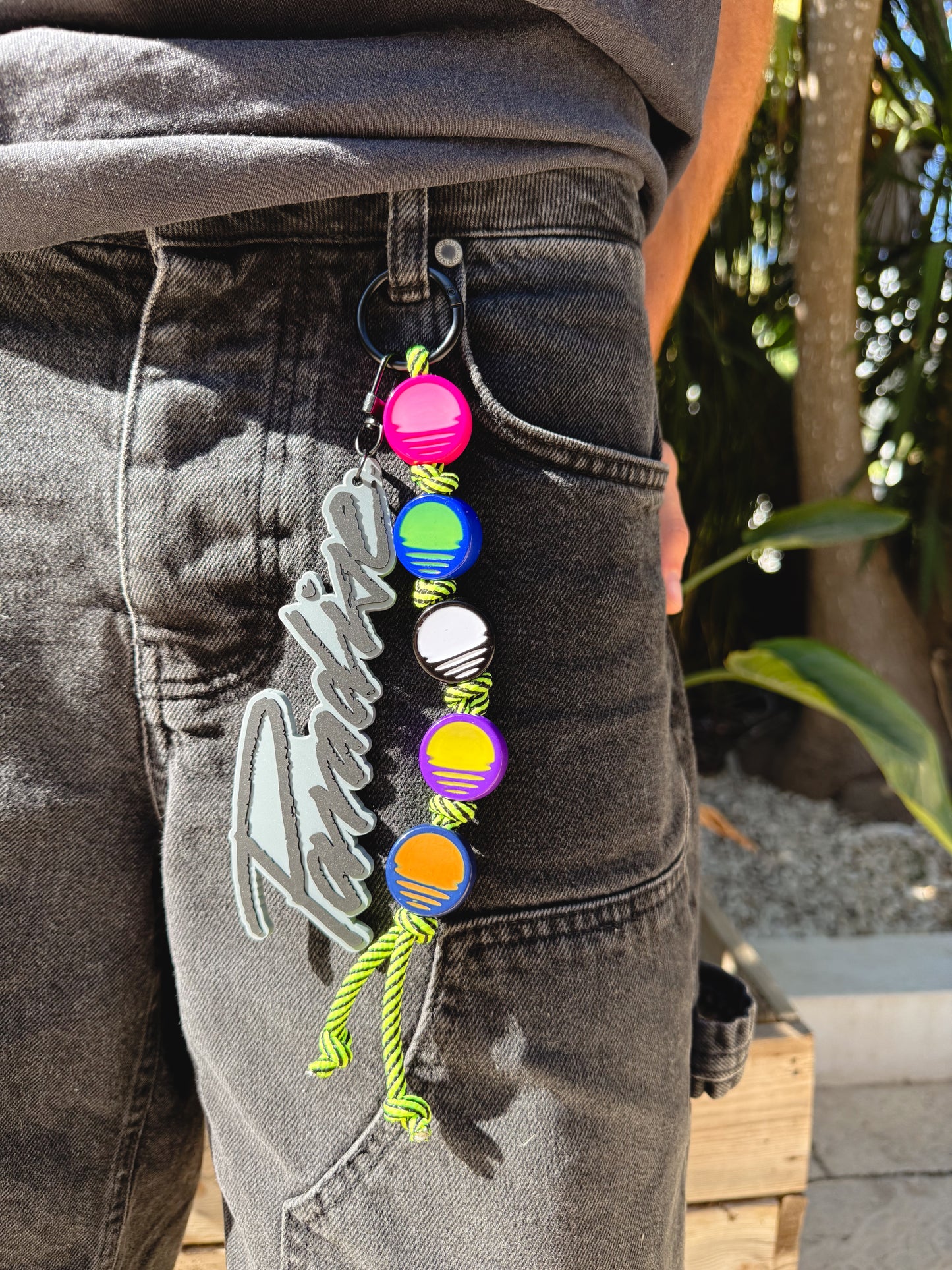 LOGO CHARMS LANYARD (GREY)