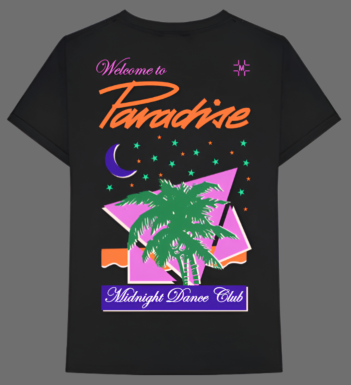 Paradise x Millinsky - Welcome to Paradise Black tee – THE HOUSE